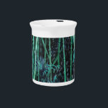 Viridian Bamboo Beverage Pitcher<br><div class="desc">If you love nature and the jungle,  this delicate porcelain mug is for you. Enjoy your cuppa with this stunning bamboo artwork by Lesley Anne Cornish.
www.artlac.co.uk
(copyright reserved)</div>
