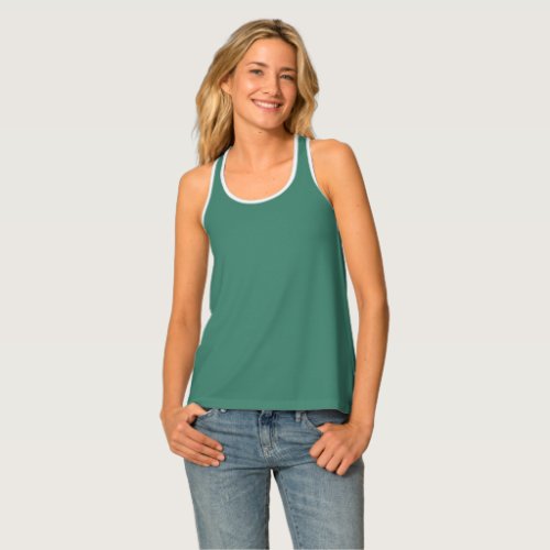 Viridian Solid Color Tank Top