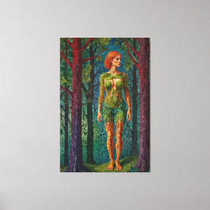 “Viridra’s Portrait” - Veins of the Canopy Canvas Print