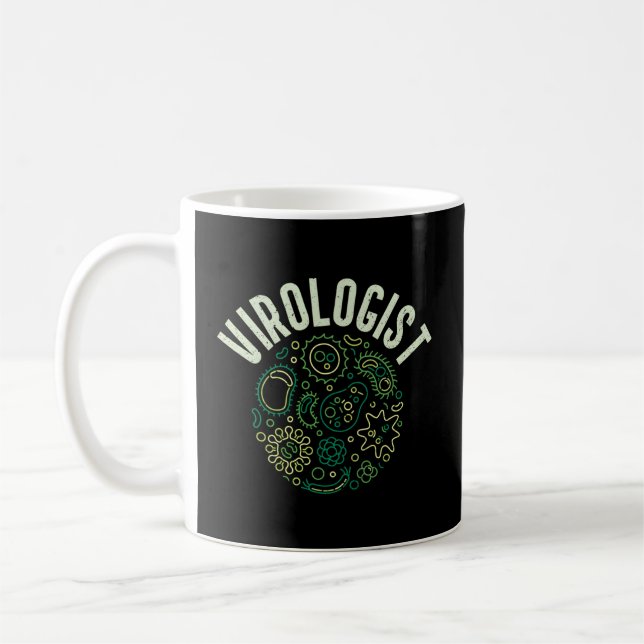 Virology Virologist Distressed Coffee Mug (Left)