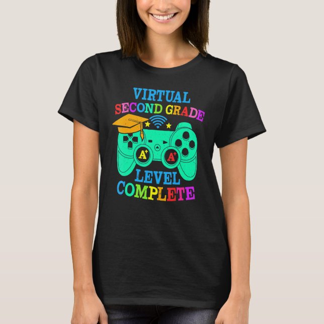 Virtual 2nd Grade Graduation Level Complete Video  T-Shirt (Front)