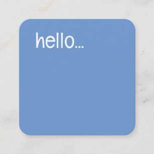 Virtual Assistant Blue and White Calling Card
