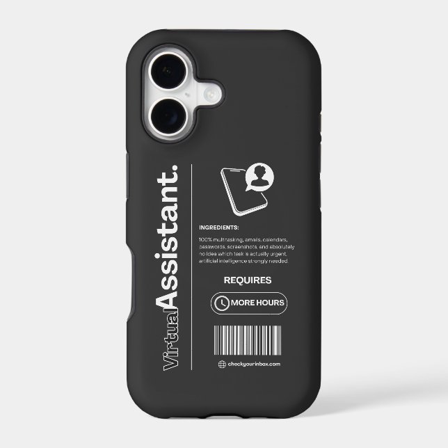 Virtual Assistant – Funny Work Humor, Office Gift Iphone Case (Back)