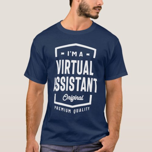 Virtual Assistant Gift Funny Job Title Profession T_Shirt