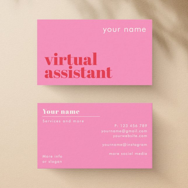 Virtual assistant modern Business Card (Creator Uploaded)