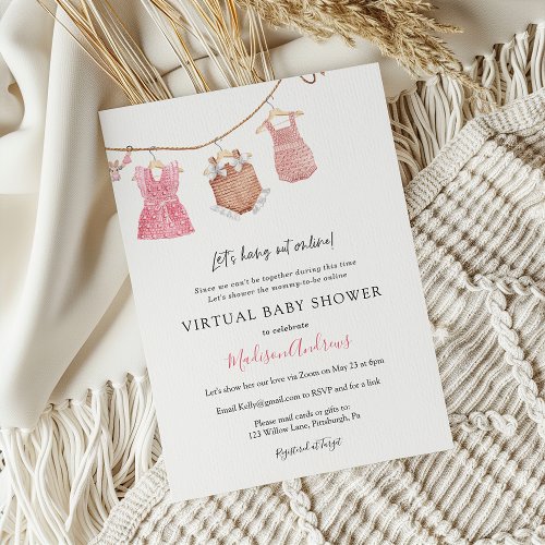 Virtual Baby Girl Shower