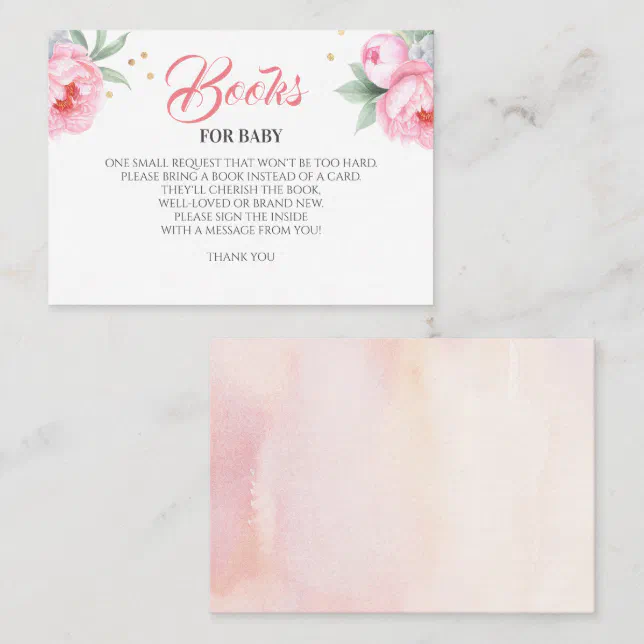 Virtual Baby Shower Books Request Business Card Zazzle