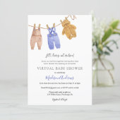Virtual Baby Shower Boy Invitation (Standing Front)