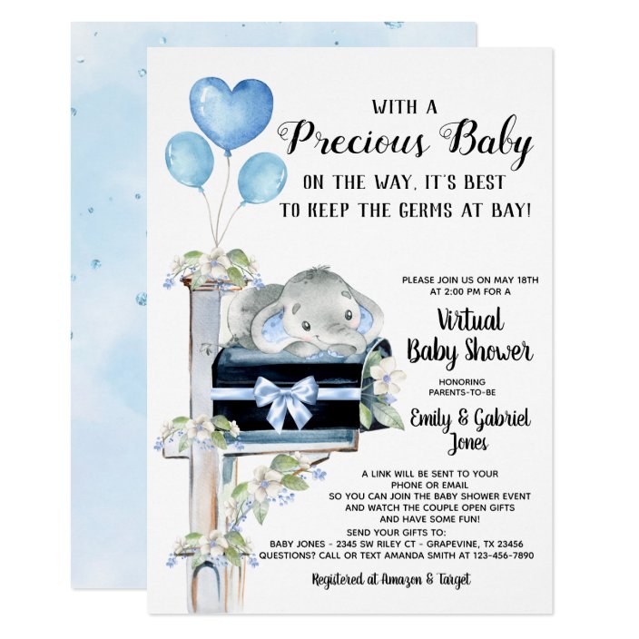 virtual baby shower invitations