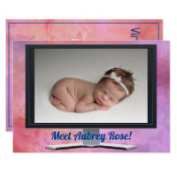 Virtual Baby Shower Girl Invitation