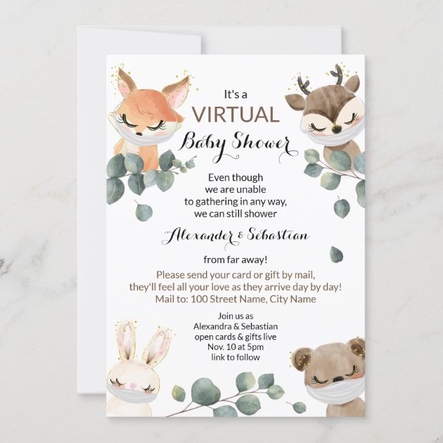 virtual baby shower invitations