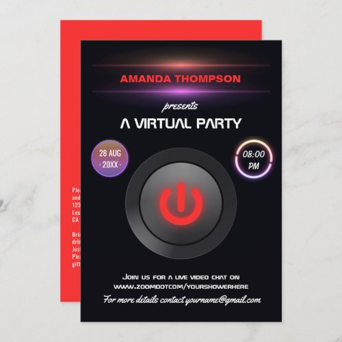 Virtual Birthday Party Gig Invitation