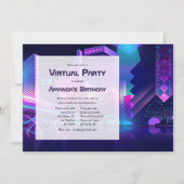 Virtual Birthday Party Invitation (Front)