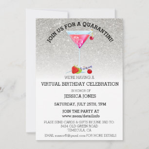 Virtual Birthday Party Join us for Quarantini Invitation