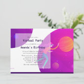 Virtual Birthday Party Photo Invitation (Standing Front)