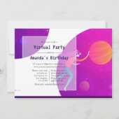 Virtual Birthday Party Photo Invitation (Front)