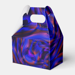 Virtual blue curved checkers in floating illusion  favor boxes