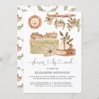 Virtual Boho Baby Shower by Mail Invitation