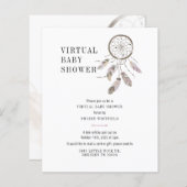 Virtual Boho Dream Catcher Baby Shower Invitation (Front/Back)