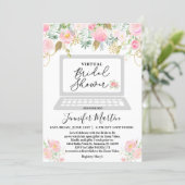 Virtual Bridal Shower Floral Invitation (Standing Front)