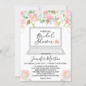 Virtual Bridal Shower Floral Invitation (Front)