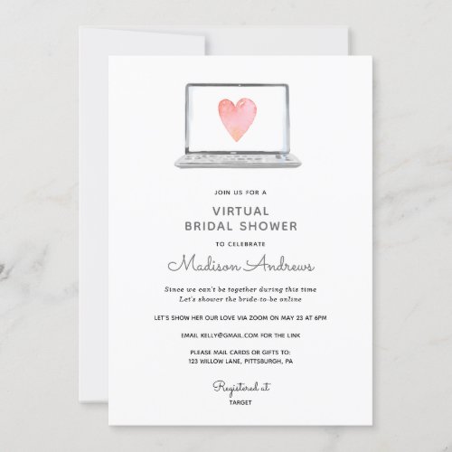 Virtual Bridal Shower Invitation