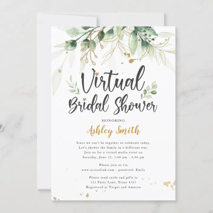 Eucalyptus Couples Wedding Shower Invitation Printable Digital File Floral Watercolors Greenery Couples Shower Invite