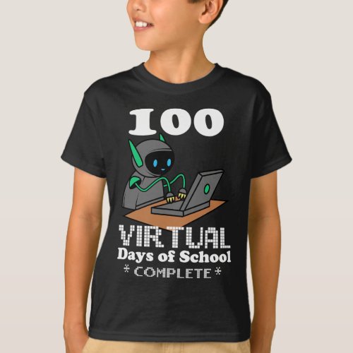 Virtual Days Of School Remote Learning Elearning Q T_Shirt