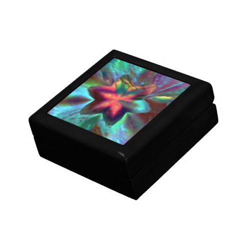 Virtual dirt over flower kaleidoscope fire orange  gift box