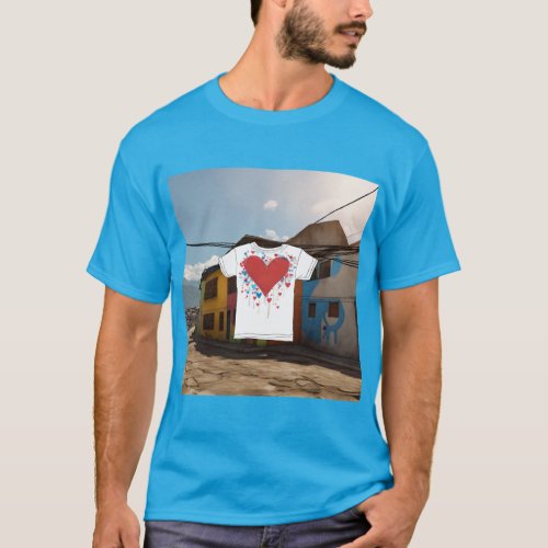 virtual drawing of a Chilean t_shirt hanging on a 