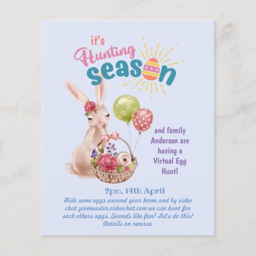 Virtual Easter Egg Hunt Video Chat Invitations