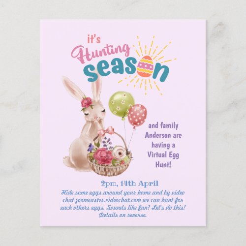 Virtual Easter Egg Hunt Video Chat Invitations