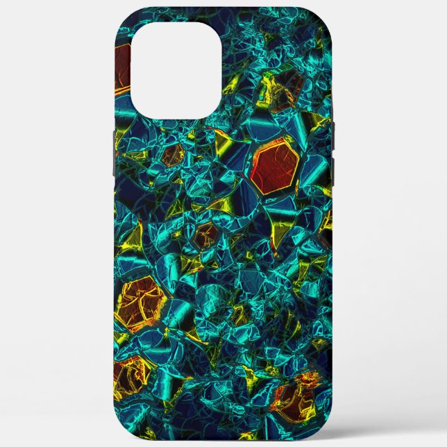 Virtual flower in blue gradient, shattered Case-Mate iPhone case (Back)