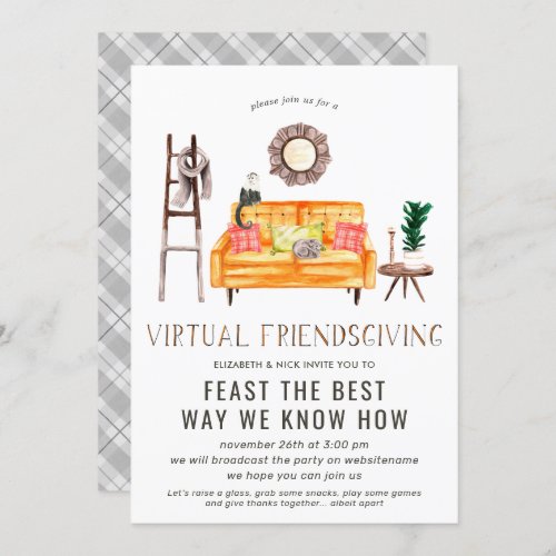 Virtual Friendsgiving Thanksgiving Dinner Party Invitation