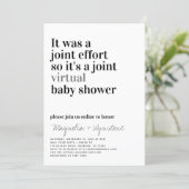 Virtual Funny Couple's Baby Shower Invitation (Standing Front)