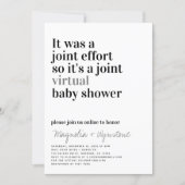Virtual Funny Couple's Baby Shower Invitation (Front)