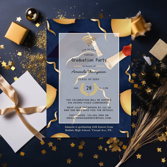 Virtual Graduation Party Photo Invitation (Creator Uploaded)