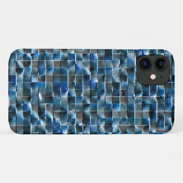 Virtual gray blue rustic ceramic tile with flaws  Case-Mate iPhone case (Back (Horizontal))