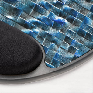 Virtual grey blue rustic ceramic tile with flaws gel mouse pad