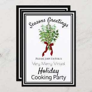 Virtual Holiday Cooking Party Invitation