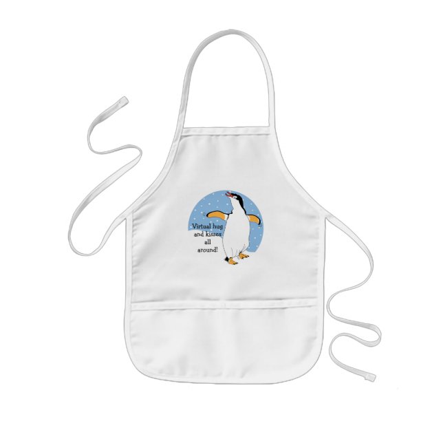 Virtual Hugs and Kisses Kids' Apron (Front)