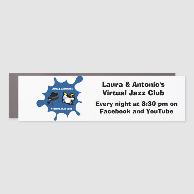 Virtual Jazz Club Car Magnet (Front)