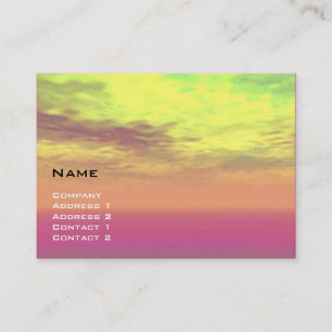 VIRTUAL LANDS / Clouds in yellow, pink, purple Business Card