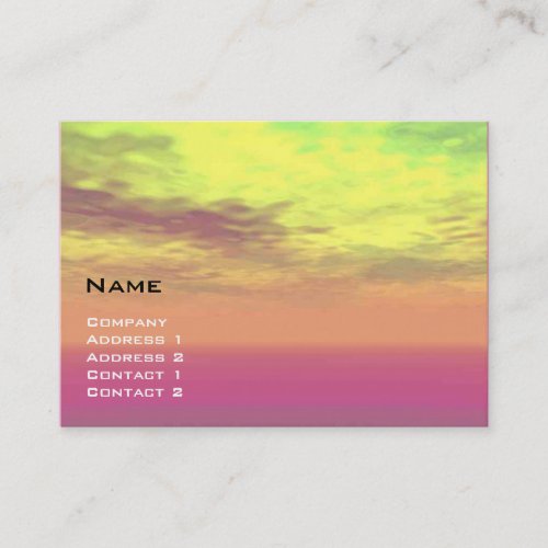 VIRTUAL LANDS  Clouds in yellow pink purple Business Card