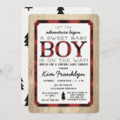 Virtual Lumberjack Flannel Boy Baby Shower Invite (Front/Back)