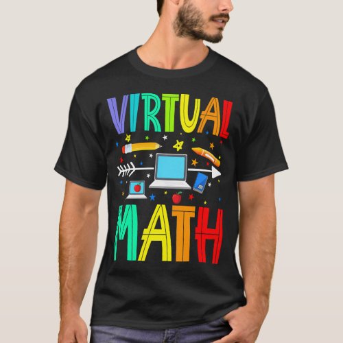 Virtual Math Back To School Online Teaching T_Shirt