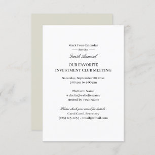 Virtual Meeting for Specialist Clubs Invitations