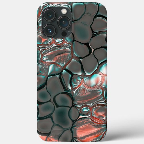 Virtual melting matte gray stones into copper      iPhone 13 pro max case