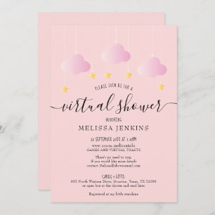 Virtual Online Long Distance Shower By Mail Invitation