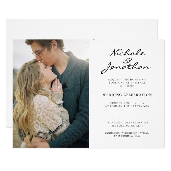 Virtual Online Photo Wedding Invitation